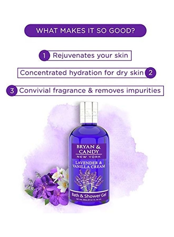 BRYAN & CANDY - Lavender And Vanilla Cream Shower Gel Clear 300ml - Image 1