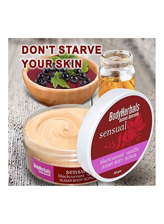 BodyHerbals Sensual Blackcurrant Vanilla Sugar Body Scrub Beige 200grams - Image 4