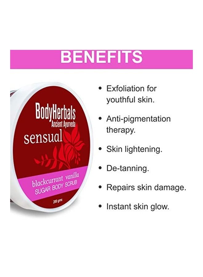 BodyHerbals Sensual Blackcurrant Vanilla Sugar Body Scrub Beige 200grams - Image 5
