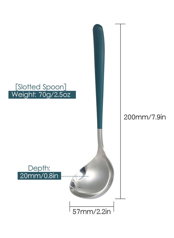 Generic Stainless Steel Solid Spoon Green/Silver  - Image 4