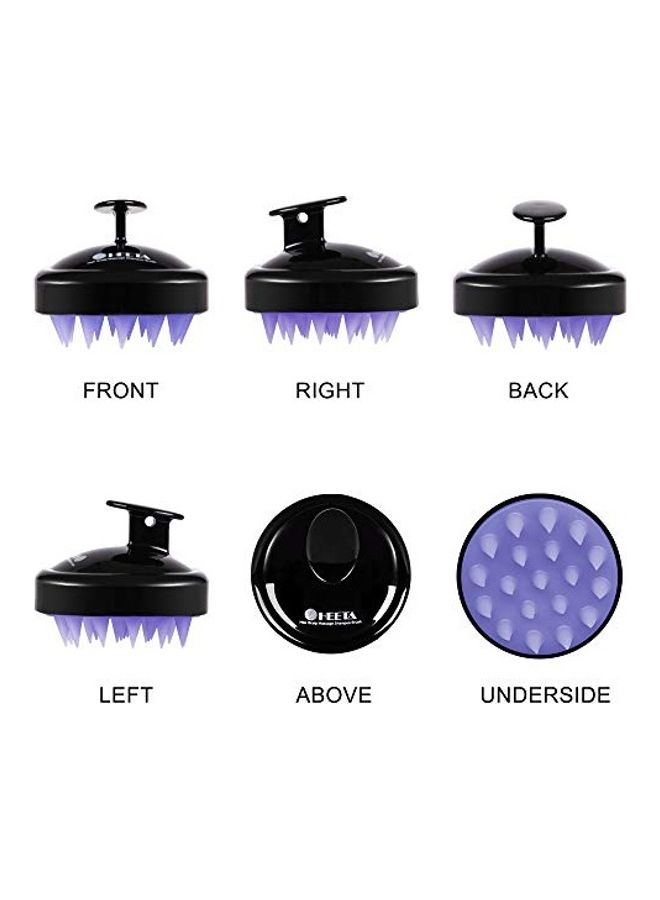 Heeta Hair Shampoo Brush Black/Purple - Image 3