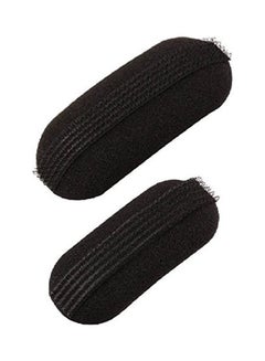 2-Piece Clip Base Hair Puff Up Volumizer Black