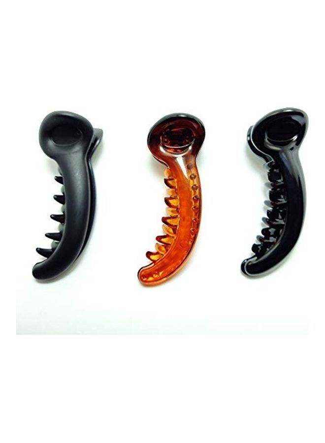 3-Piece Banana Hair Clutcher Set Multicolour - v1626608000/N49238576A_1