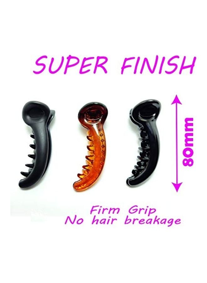 3-Piece Banana Hair Clutcher Set Multicolour - v1626608000/N49238576A_2