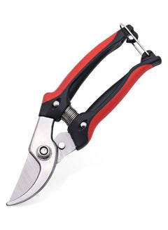 Bypass Pruner with Non-Slip Handle Silver/Red