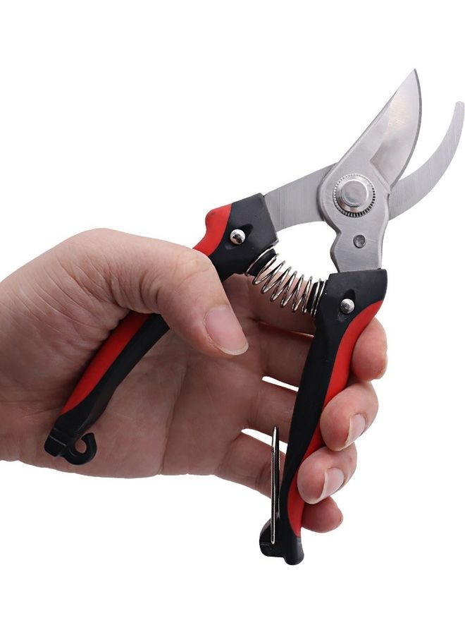 Generic - Bypass Pruner with Non-Slip Handle Silver/Red - Image 1