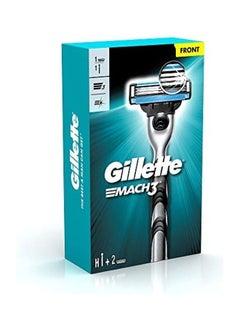 Gillette Mach 3 Shaving Razor With Cartridge Silver  - Image 4