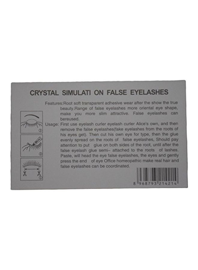 YEMIX Pair Of 5 False Eyelashes With Glue Black - Image 3