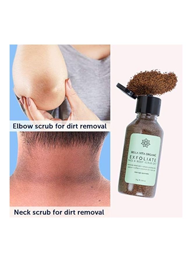 Bella Vita Organic Face And Body Scrub Brown 75grams  - Image 2
