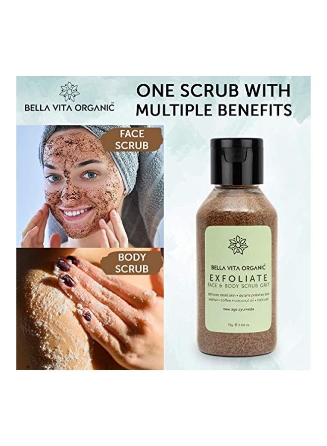 Bella Vita Organic Face And Body Scrub Brown 75grams  - Image 3