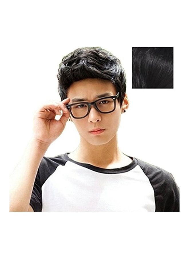 رايت أون باروكة بشعر قصير أسود - Image 1