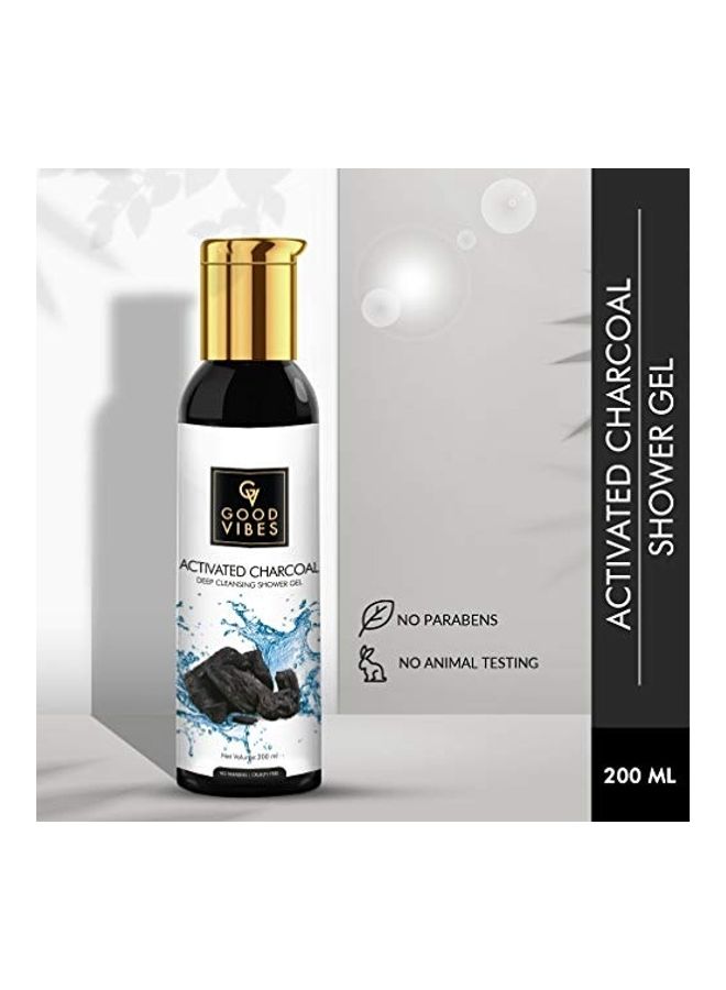 Activated Charcoal Deep Cleansing Shower Gel Black 200ml