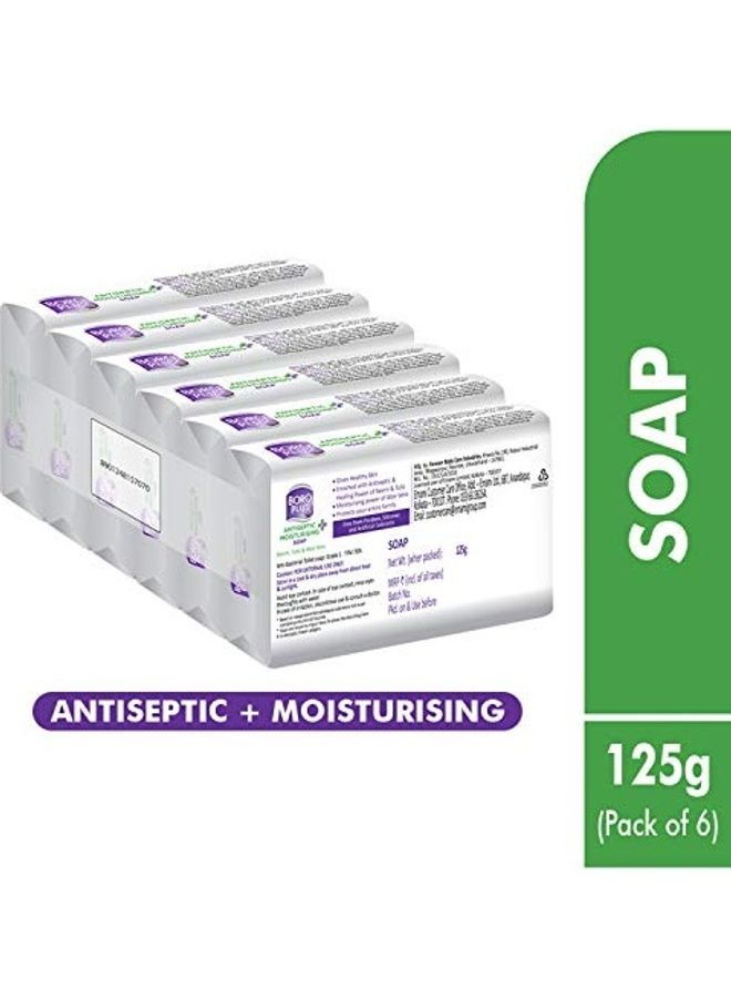 BOROPLUS 6-Piece Antiseptic And Moisturizing Soap Clear 125grams - Image 4