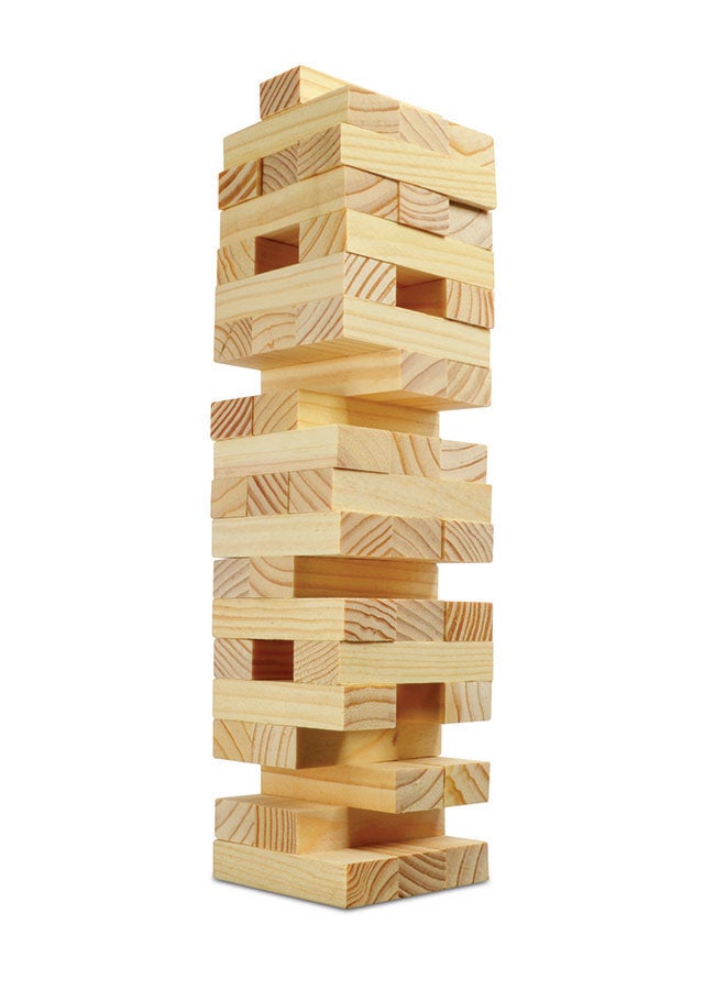 Merchant Ambassador High-Quality Classic Tumbling Tower Stacking Blocks Game For Your Little One 8.5x8.5x28cm  - Image 2