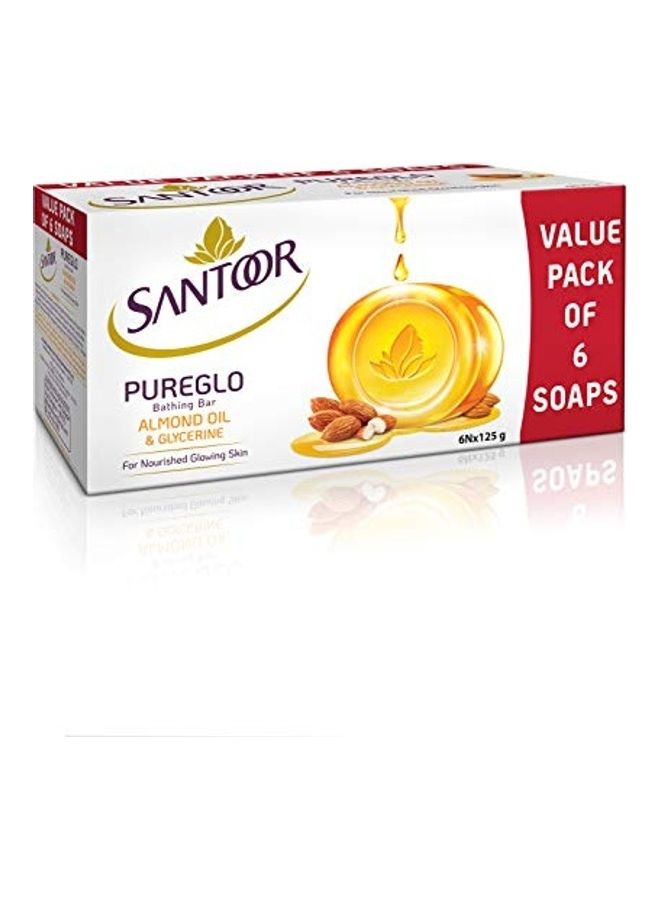 سانتور مجموعة صابون بيورجلو بالجلسرين مكونة من 6 قطع أصفر 6x125جرام - Image 1