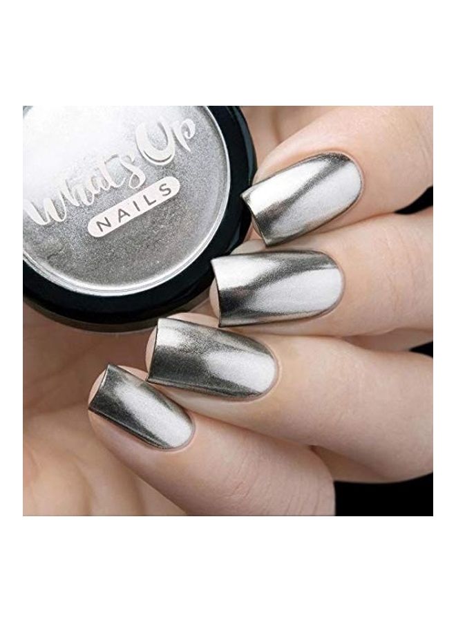 Whats Up Nails - Chrome Powder Silver - Image 1
