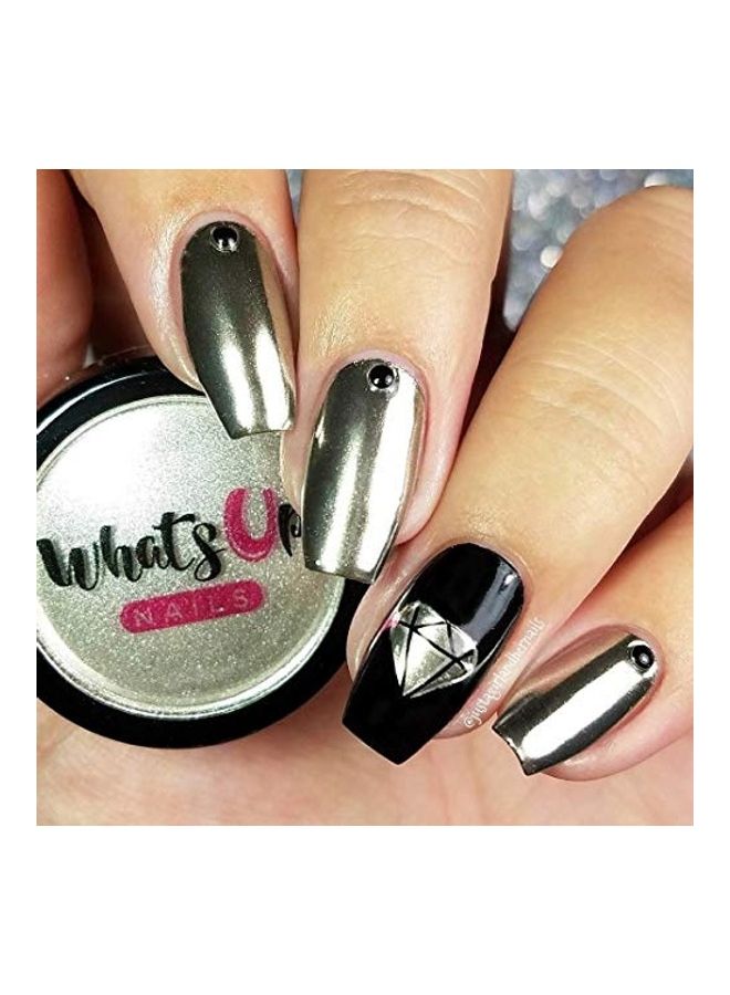 Whats Up Nails - Chrome Powder Silver - Image 1