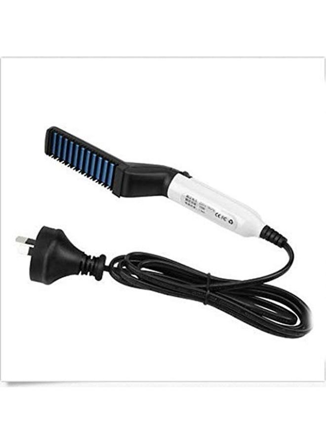 سوارج مشط لفرد الشعر واللحية مُتعدد الوظائف أبيض/ أسود - Image 3