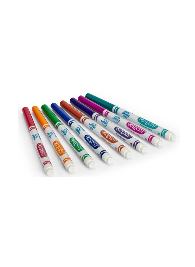 Crayola 8-Piece Ultra-Clean Fine Line Washable Markers Red/Orange/Green  - Image 3