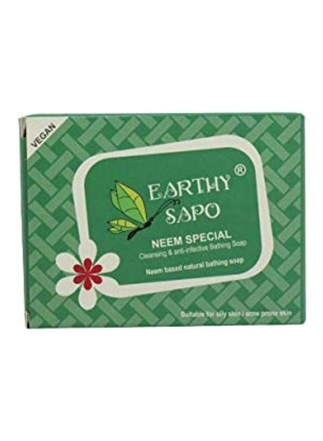 Earthy Sapo - 2-Piece Neem Special Cleansing And Anti Infective Bathing Soap Green 100grams - Image 1