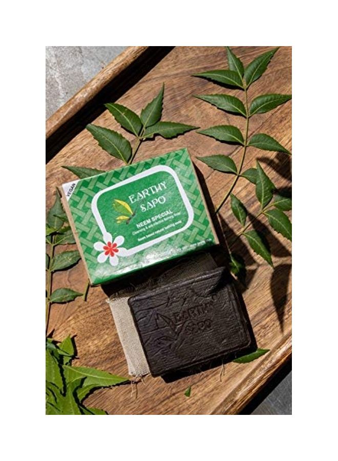 Earthy Sapo - 2-Piece Neem Special Cleansing And Anti Infective Bathing Soap Green 100grams - Image 1