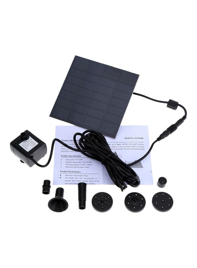 Generic Solar Powered Water Pump Black  - Image 5