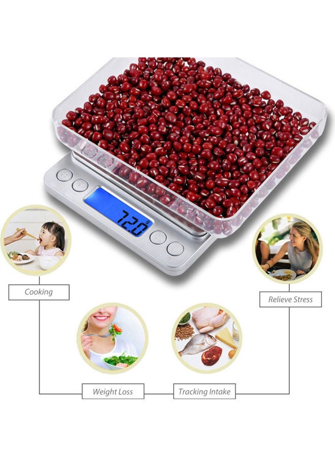 Generic - Electronic Mini Kitchen Weight Scale White/Silver - Image 1