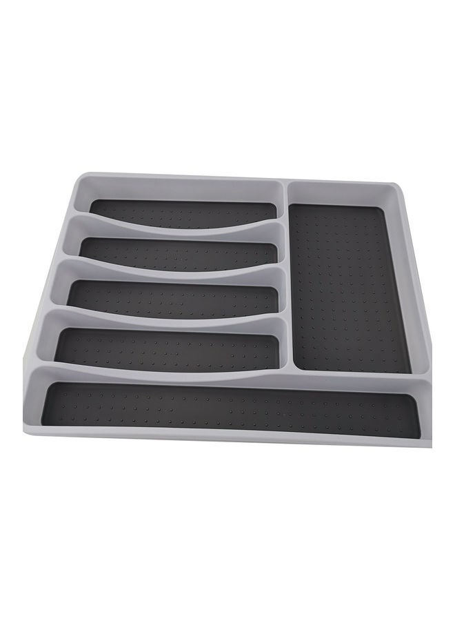Drawer Organizer Cutlery Tray Grey/White 42.0 x 34.0 x 6.5cm  - Image 2
