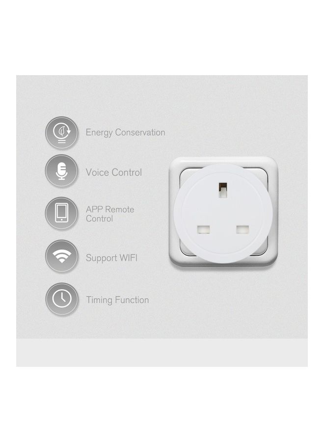 eWeLink Mini Smart WiFi Socket With Remote Control And Voice Control Function White - Image 2