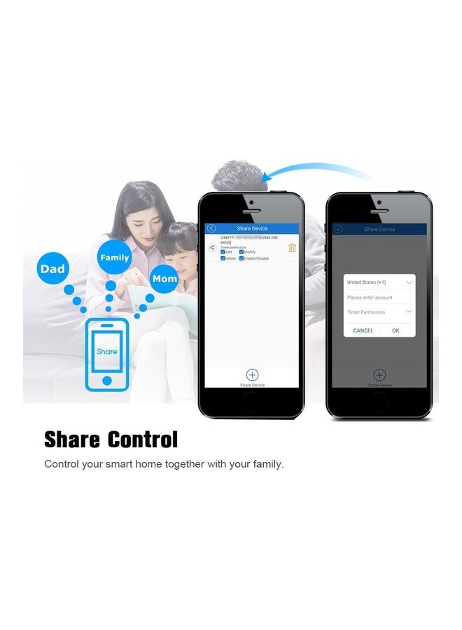 eWeLink Mini Smart WiFi Socket With Remote Control And Voice Control Function White - Image 4