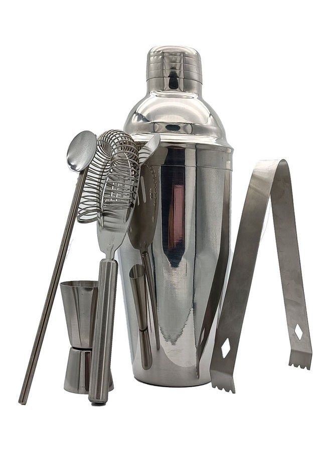 5-Piece Stainless Steel Cocktail Set Silver  - Image 2