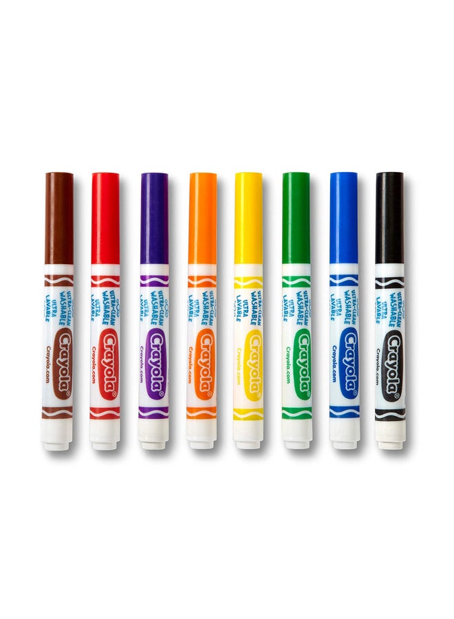 كرايولا أقلام تحديد بخط عريض كلاسيكي فائق النظافة وقابل للغسل، مكونة من 8 قطع 25 x 152 x 178مم - Image 4