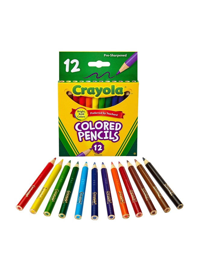 Crayola 12-Piece Short Coloured Pencils Blue/Green/Red  - Image 2