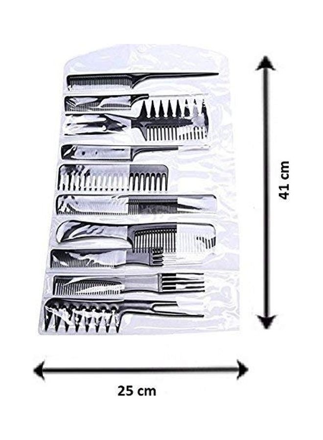 MACPLUS 10-Piece Barber Combs Black - Image 3