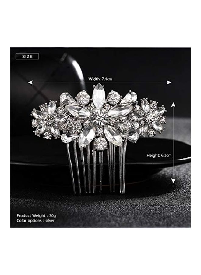 HapiBuy Crystal Hair Styling Accessory Silver - Image 2