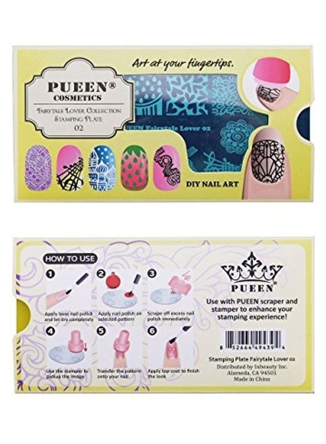 PUEEN Nail Art Stamping Plate White - Image 2