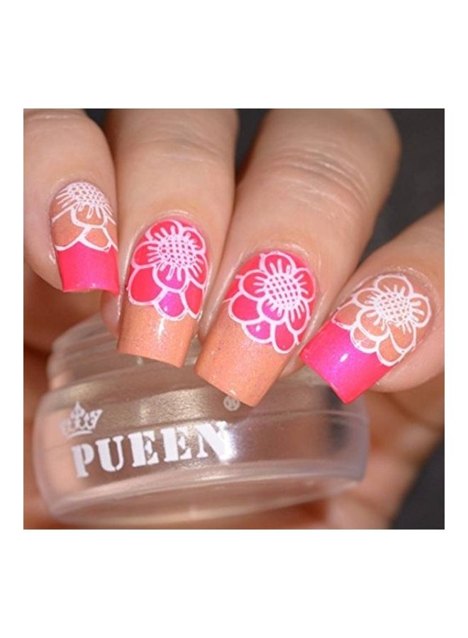 PUEEN Nail Art Stamping Plate White - Image 4