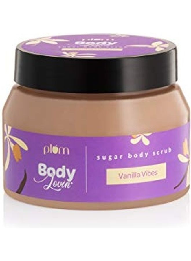 Plum Vanilla Vibes Sugar Body Scrub Brown 200grams - Image 1