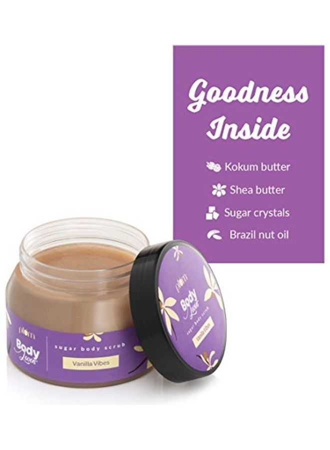 Plum Vanilla Vibes Sugar Body Scrub Brown 200grams - Image 5