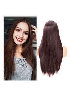 فاني باروكة شعر صناعية بني 22بوصة  - Image 1