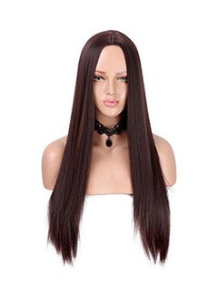 فاني باروكة شعر صناعية بني 22بوصة  - Image 2