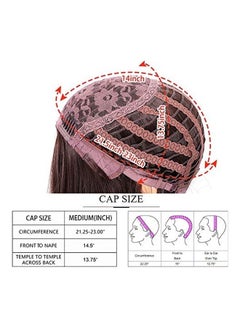 فاني باروكة شعر صناعية بني 22بوصة  - Image 5