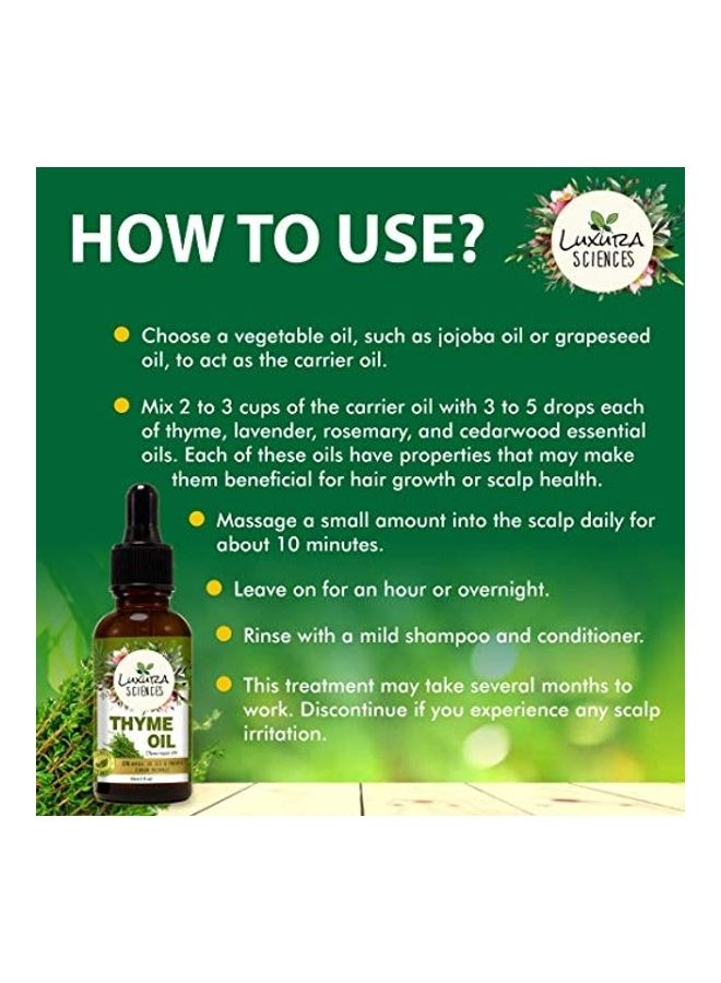 Luxura Sciences Thyme Essential Oil Clear 30ml - Image 4