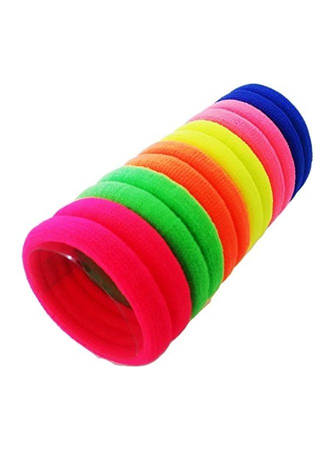 FOK Pack Of 20 Cotton Rubberbands With Hairbands Multicolour  - Image 5
