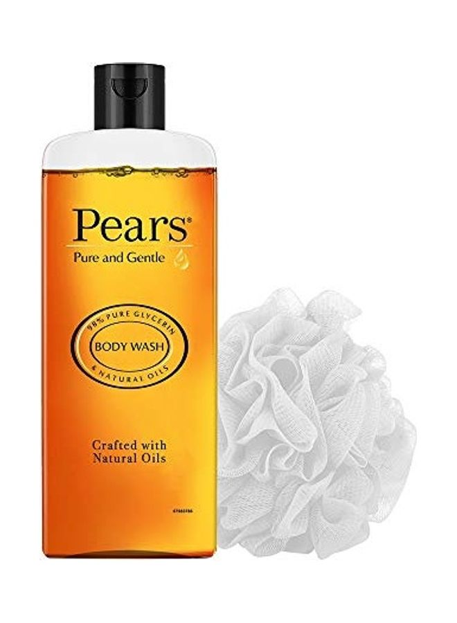 Pears Pure And Gentle Shower Gel With Loofah Orange 250ml - Image 1