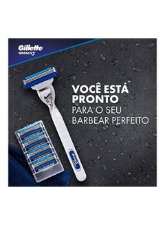 Gillette 4-Piece Mach 3 Turbo Manual Shaving Razor Blades Multicolour  - Image 2