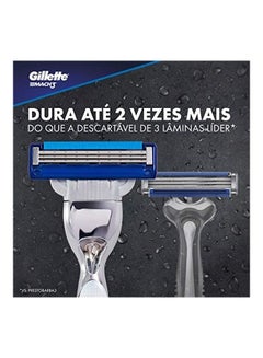 Gillette 4-Piece Mach 3 Turbo Manual Shaving Razor Blades Multicolour  - Image 4