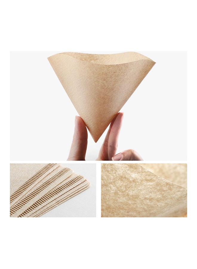 Coffee Filter Cone Shape Paper, Beige Beige  - Image 5
