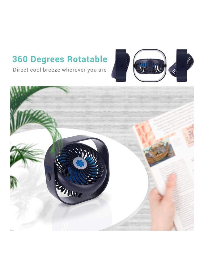 Rechargeable USB/Battery Powered Mini Desk Fan zzy20210717002 Blue  - Image 4