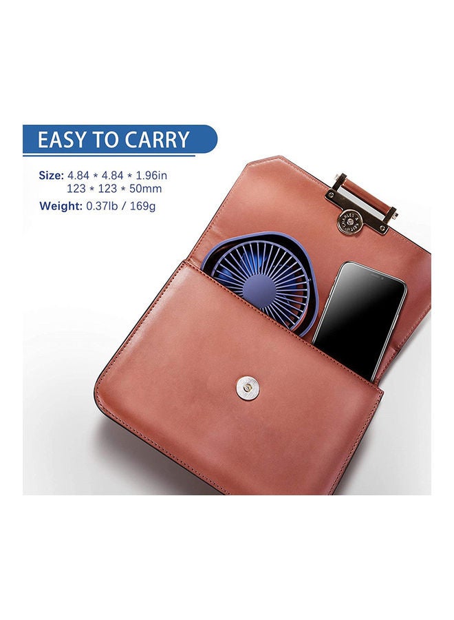 Rechargeable USB/Battery Powered Mini Desk Fan zzy20210717002 Blue  - Image 5
